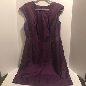 Banana Republic purple silk dress